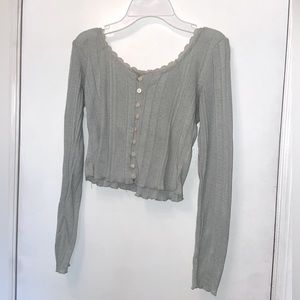 Button-up Cropped Sweater Size Small